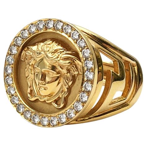 mens white gold versace ring|Versace men's rings for sale.